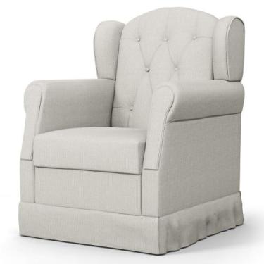 Imagem de Poltrona de Amamentação Fixa Letícia Linho Off White - Phoenix - Phoen