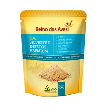 Imagem de Ração Reino das Aves Silvestre Insetos Premium para Pássaros - 400g