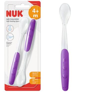 Imagem de Kit Colheres Talheres de Silicone Infantil Bebê A Partir dos 4 Meses A