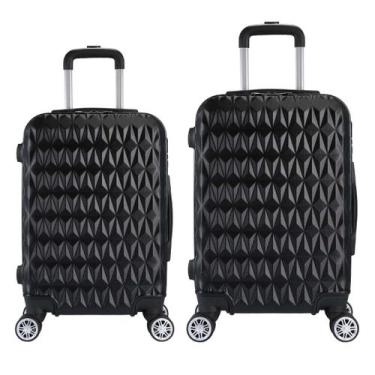 Imagem de Kit 2 Mala de Viagem Bordo PP 10kg Padrão ANAC e Média Em ABS - Eagle,