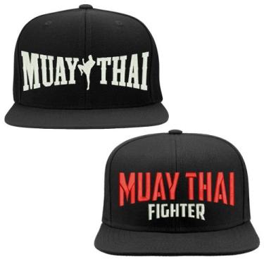 Imagem de Kit 2 Bonés Bordados - Muay Thai Artes Marciais - HIPERCAP
