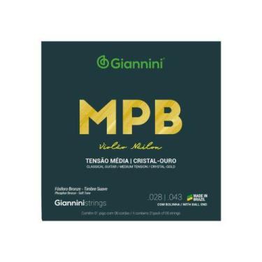 Imagem de Encordoamento Violão Nylon Giannini MPB Cristal-Ouro