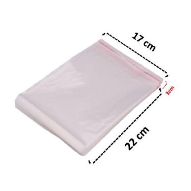 Imagem de Saco Adesivado Saquinho Plástico Transparente 17x22 500 Unidades - F.S