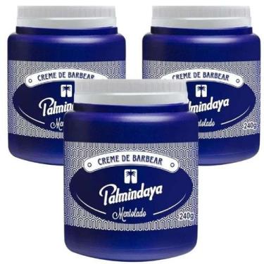 Imagem de Kit 3 Creme De Barbear Palmidaya 240g Mentolado - Palmindaya