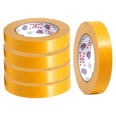 Imagem de Kit 5 Fitas Dupla Face De Papel Carpete Eurocel 19mm X 30m
