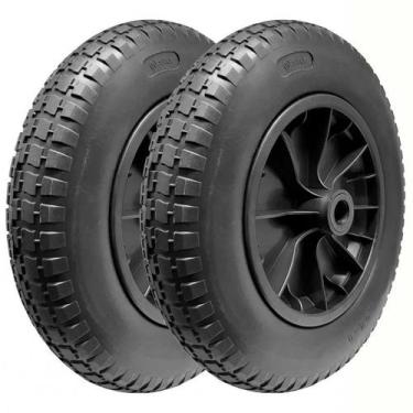 Imagem de Kit 2 Rodas Pneumáticas 325x8 Ou 36cm Carrinho Carga 120kg - Ajax