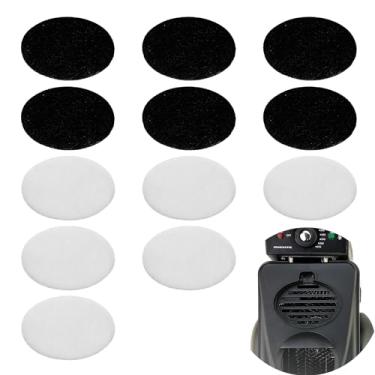 Imagem de 6 pacotes de filtro de substituição de vapor de carvão e óleo, compatível com fritadeira elétrica OVENTE de 2 litros, branco e preto, 12 peças no total