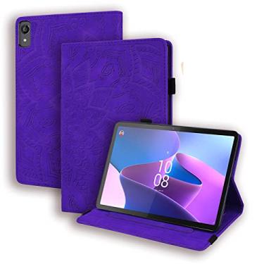 Imagem de TIPOYOROO Capa para Lenovo Tab P11 2ª geração/Xiaoxin Pad Plus 2023 29.2 cm TB350FU/TB350XU Capa de couro PU com suporte para cartão e porta-caneta para Xiaoxin Pad Plus 2023 mandala de 11,5 polegadas