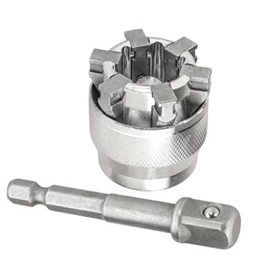 Imagem de YAKAMOZ Adaptador de chave de soquete universal ajustável 10-19 mm porcas e parafusos de cabeça sextavada ferramenta de acionamento para chave de torque de catraca de 3/8" e furadeira elétrica