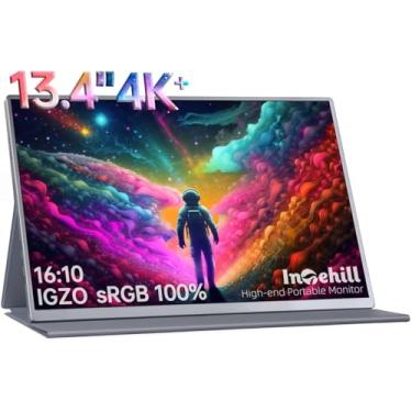 Imagem de Intehill Monitor portátil 4K para laptop e mini PC, monitor de computador pequeno de 13,4 polegadas de alta qualidade com proporção dourada 16:10 e resolução 3840 x 2400 [U13NA]