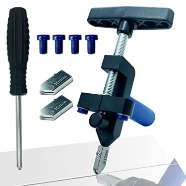 Imagem de Ferramenta manual para cortador de vidro, cortador de azulejos manual, ferramenta de corte de vidro 2 em 1 com alicate de quebra de vidro, kit de ferramentas DIY, 3 lâminas de aço de tungstênio, 4