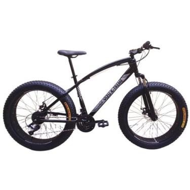 Imagem de Bicicleta Fat Bike Aro 26 Vizu X-Treme 21v Suspensão, Preto, Cinza