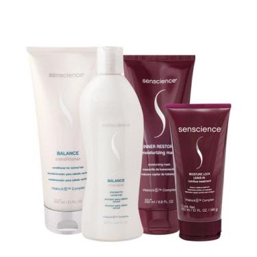 Imagem de Kit Senscience Balance Inner Moisture Home Care Leave-in Spray (4 prod