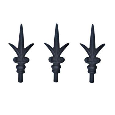 Imagem de Kit 3 Ponteiras Ponta de Lança Ferro N12 Grade Portão Muro - Uniclaudi