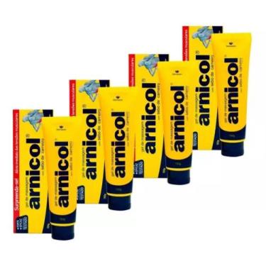 Imagem de GEL DE MASSAGEM COM SEBO DE CARNEIRO ARNICOL 150gr DEMAZON KIT COM 4 U