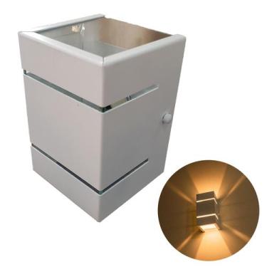 Imagem de Kit 3 Arandela 2 Focos E Frisos Externa Parede Muro Bh03 Branca - Bela