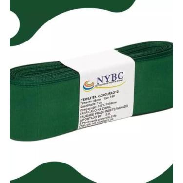 Imagem de Fita Gorgurão Artesanato Laço 10m 22mm Cores Variadas Nybc, Verde-escu