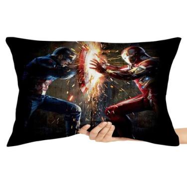 Imagem de Capa Travesseiro fronha com ziper 50x70  Capitão América vs Homem de F