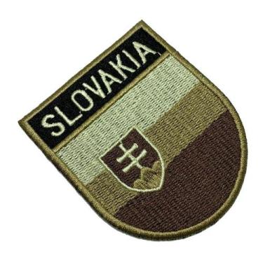 Imagem de BP0197ET04 Bandeira Eslôvaquia Patch Bordado Termo Adesivo - BR44