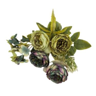 Imagem de Flor artificial ramalhete 7 ramos - Carmella Presentes, 33cm