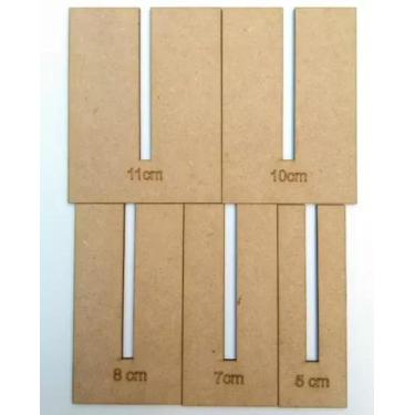 Imagem de Gabarito Molde Para Laços Mdf Cru Kit Com 5 Peças - AGV CRIAÇÕES 
