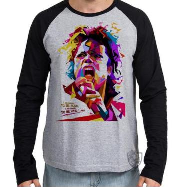 Imagem de Camiseta Manga Longa blusa Michael Jackson colorido - Empório Dutra, G