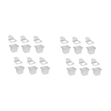 Imagem de CONJ 30 CUBAS Gastronômicas Em POLICARBONATO GN 1/6X100 mm 1,5 Litros 