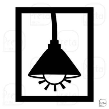Imagem de Quadro de Parede Decoração Luminária Abajur Mdf 6mm 60x50cm - Linha Pr