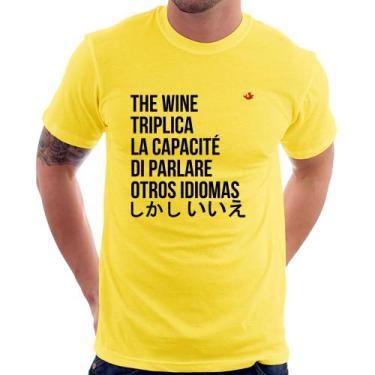 Imagem de Camiseta The wine triplica la capacité di parlare otros idiomas - Foca