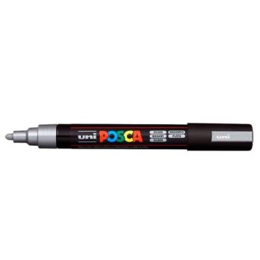 Imagem de Kit 10 Pc-5m Caneta Posca Prata - Uni-Ball