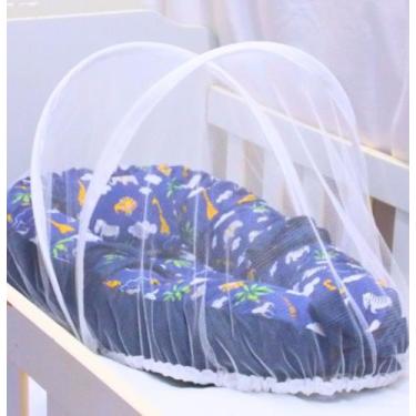 Imagem de Ninho Redutor de Berço para Bebê com Mosquiteiro Várias Estampas - Jba