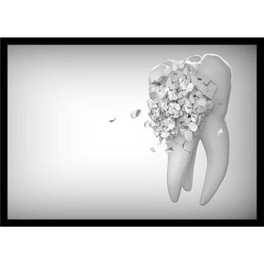 Imagem de Quadro Decorativo Dentista Consultórios Odontológicos Dente Humor Com 