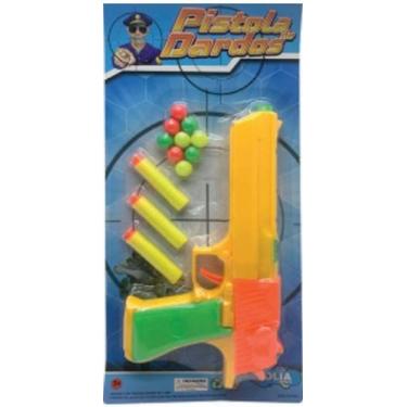 Imagem de Pistola de brinquedo arminha lança dardos brinquedo plástico - FOLIA