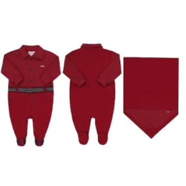 Imagem de Saída Maternidade Luxo Suedine Bebê Menino Paraiso Rf 16148 - Paraíso,