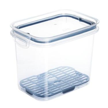 Imagem de Pote Hermético com Escorredor 1,8 Litros Modular Empilhável Plasútil  