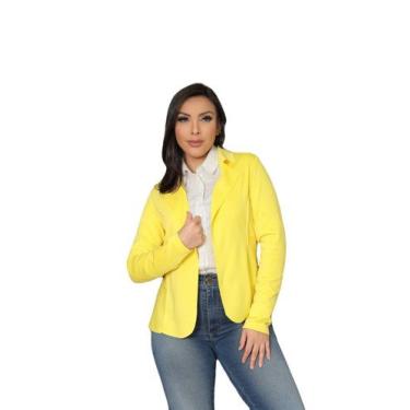 Imagem de Blazer feminino neoprene casaquinho terninho sku:bs10 - R.S MODAS, Ama