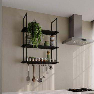 Imagem de Prateleira Decorativa Londres 80 Cm Preto