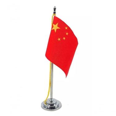 Imagem de Mini Bandeira De Mesa Da China 15 Cm Poliéster