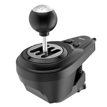 Imagem de PXN A7 Racing wheel Gear Shifter, 6 +1 Shifter Metal disk with Handbrake Button and Shift Button for High & Low Gear Universal Includes DIN-USB, DIN-RJ11, DIN-DIN cables Shifter for PS4 /PS5/PC/XBOX