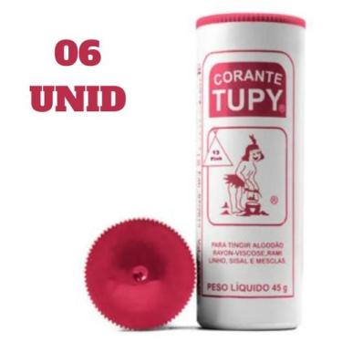 Imagem de Corante Roupa E Tecidos Tupy Diversas Cores 45g - 6 Unidades, Pink