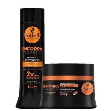 Imagem de Haskell Encorpa Cabelo Engrossador Shampoo 300ml e Mascara 300g