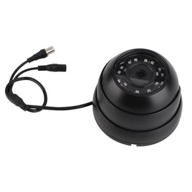 Imagem de Câmera Dome CCTV AHD 1080p - Visão Noturna, Grande Angular, Ideal para ônibus, Barco, Vigilância de Carro, Branca (Preto)