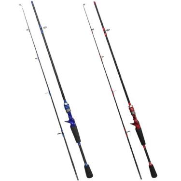 Imagem de Kit 2 Varas de Pesca 1,50mts Fibra de Carbono de Carretilha - CMIK