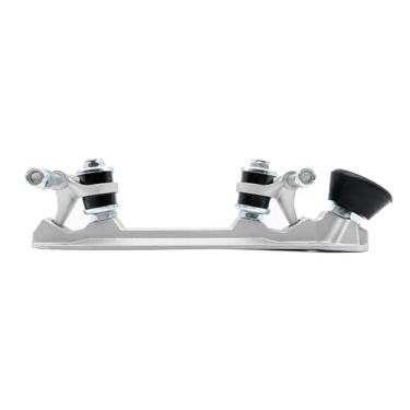 Imagem de Placas de skate e caminhões de alumínio quatro rodas duas fileiras kit de base de skate para modificação de sapato com peças de cabeça de freio, D-22,8 cm