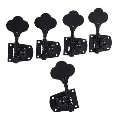 Imagem de KAISH Cloverleaf 5 cordas afinadores de baixo afinadores de baixo 5 cordas teclas de afinação de baixo para padrão/Highway One Series Jazz Bass J Bass/Precision Bass P Bass Preto 4 direita/1 esquerda