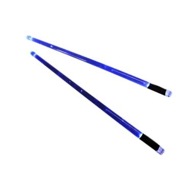 Imagem de Dynwave 2 peças acendem baquetas instrumento musical, acessório de bateria, baquetas brilhantes martelo de bateria para crianças presentes, Azul