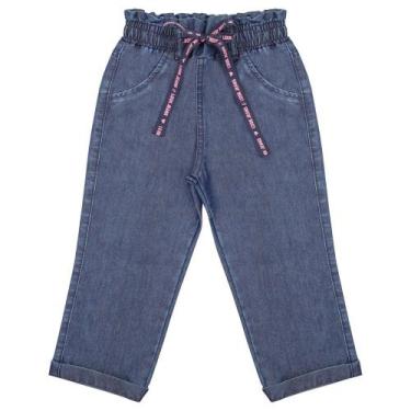 Imagem de Calça Infantil Look Jeans Reta Leve Jeans, Azul, 01