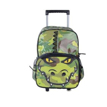 Imagem de Mochila Escolar C/Rodas Up4you Jacaré Vede