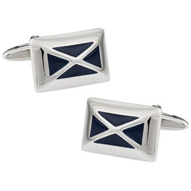 Imagem de Abotoaduras Esmaltadas com caixa de apresentação Cuff-Daddy Confident Azul Marinho X