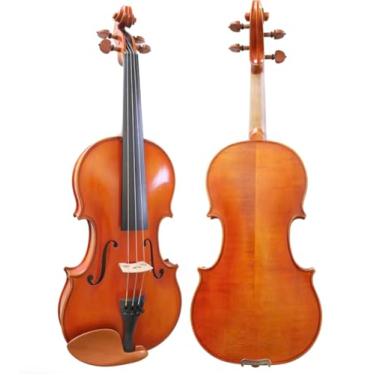 Imagem de D Z Strad Violino modelo 220 com cordas dominantes, arco, estojo, breu e apoio de ombro – tom transparente aberto (tamanho 4/4)
